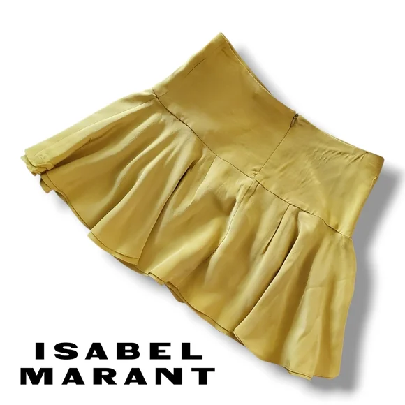 Isabel Marant Amber Yellow Jupe Satchel Mini Skirt - Picture 3 of 11